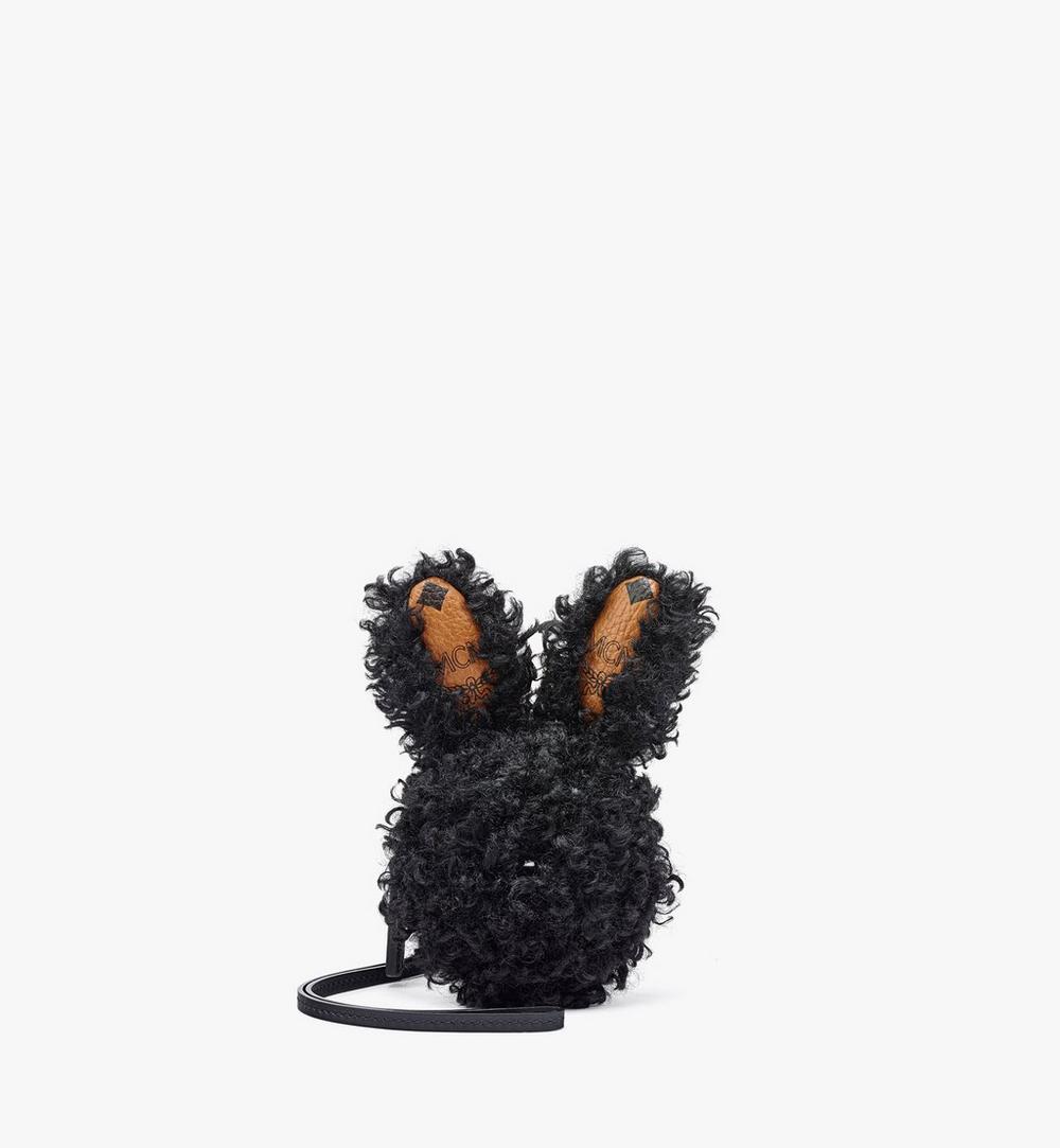 Rabbit Pouch Charm in Faux Fur Visetos 1
